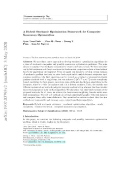 A Hybrid Stochastic Optimization Framework for Stochastic Composite
  Nonconvex Optimization