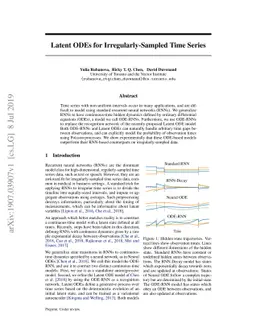 Latent ODEs for Irregularly-Sampled Time Series