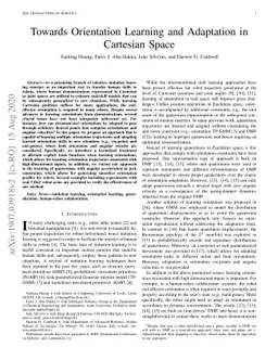 Towards Orientation Learning and Adaptation in Cartesian Space