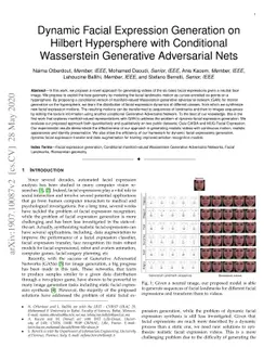 Dynamic Facial Expression Generation on Hilbert Hypersphere with
  Conditional Wasserstein Generative Adversarial Nets