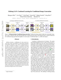 Lifelong GAN: Continual Learning for Conditional Image Generation