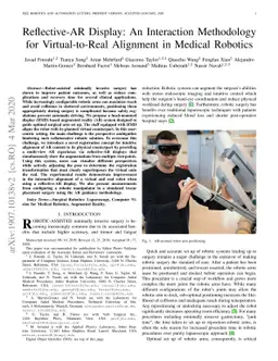 Reflective-AR Display: An Interaction Methodology for Virtual-Real
  Alignment in Medical Robotics