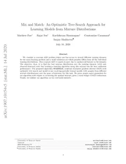 Mix and Match: An Optimistic Tree-Search Approach for Learning Models
  from Mixture Distributions