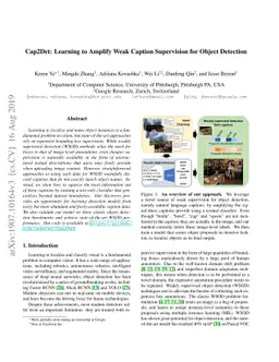 Cap2Det: Learning to Amplify Weak Caption Supervision for Object
  Detection