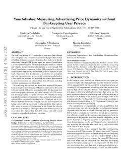 YourAdvalue: Measuring Advertising Price Dynamics without Bankrupting
  User Privacy