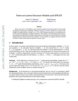 Notes on Latent Structure Models and SPIGOT