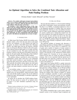 An Optimal Algorithm to Solve the Combined Task Allocation and Path
  Finding Problem