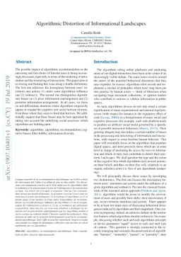 Algorithmic Distortion of Informational Landscapes