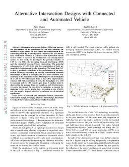 Alternative Intersection Designs with Connected and Automated Vehicle