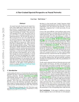 A Fine-Grained Spectral Perspective on Neural Networks