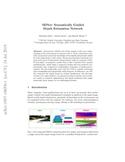 SDNet: Semantically Guided Depth Estimation Network