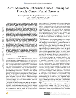 ART: Abstraction Refinement-Guided Training for Provably Correct Neural
  Networks