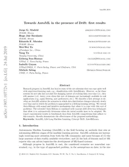 Towards AutoML in the presence of Drift: first results