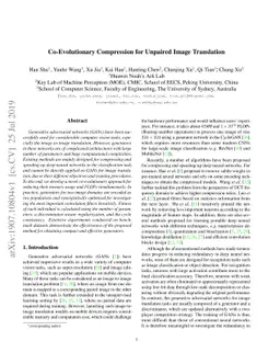 Co-Evolutionary Compression for Unpaired Image Translation