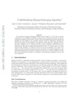 A Self-Stabilizing Minimal k-Grouping Algorithm