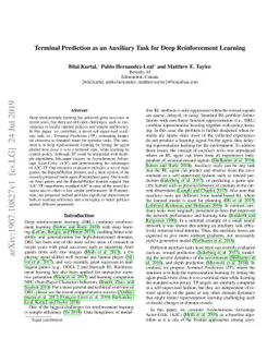Terminal Prediction as an Auxiliary Task for Deep Reinforcement Learning