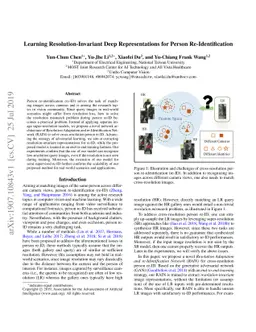 Learning Resolution-Invariant Deep Representations for Person
  Re-Identification