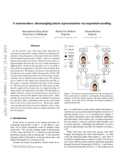 Y-Autoencoders: disentangling latent representations via
  sequential-encoding