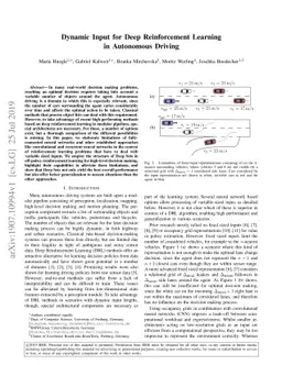 Dynamic Input for Deep Reinforcement Learning in Autonomous Driving