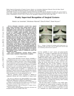 Weakly Supervised Recognition of Surgical Gestures
