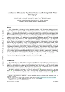Visualization of Emergency Department Clinical Data for Interpretable
  Patient Phenotyping