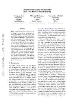 Grammatical Sequence Prediction for Real-Time Neural Semantic Parsing