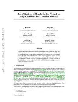 DropAttention: A Regularization Method for Fully-Connected
  Self-Attention Networks