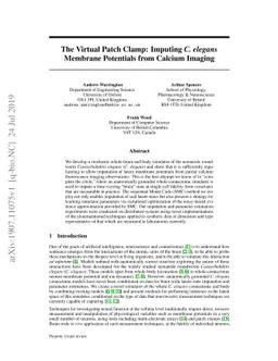 The Virtual Patch Clamp: Imputing C. elegans Membrane Potentials from
  Calcium Imaging