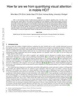 How far are we from quantifying visual attention in mobile HCI?