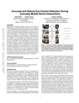 Accurate and Robust Eye Contact Detection During Everyday Mobile Device
  Interactions