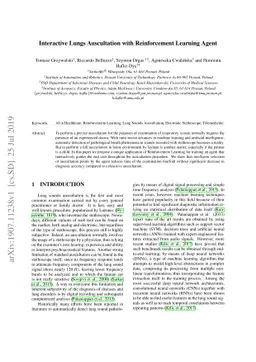 Interactive Lungs Auscultation with Reinforcement Learning Agent
