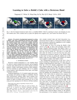 Learning to Solve a Rubik's Cube with a Dexterous Hand