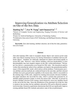 Improving Generalization via Attribute Selection on Out-of-the-box Data