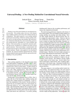 Universal Pooling -- A New Pooling Method for Convolutional Neural
  Networks