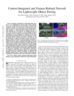 Context-Integrated and Feature-Refined Network for Lightweight Object
  Parsing