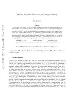 Double Bayesian Smoothing as Message Passing