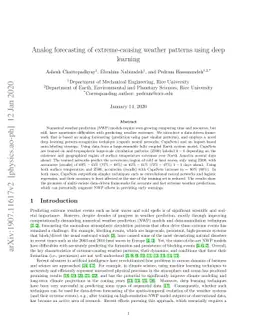 Analog forecasting of extreme-causing weather patterns using deep
  learning