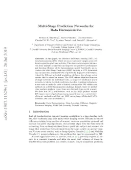 Multi-Stage Prediction Networks for Data Harmonization