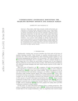 Understanding Adversarial Robustness: The Trade-off between Minimum and
  Average Margin