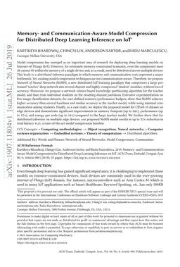 Memory- and Communication-Aware Model Compression for Distributed Deep
  Learning Inference on IoT