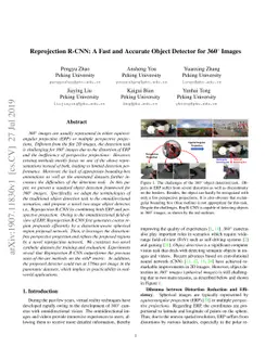 Reprojection R-CNN: A Fast and Accurate Object Detector for 360°
  Images