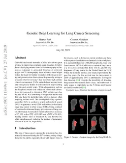 Genetic Deep Learning for Lung Cancer Screening