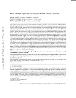 Multi-task Self-Supervised Learning for Human Activity Detection