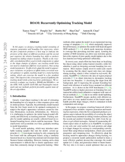 ROAM: Recurrently Optimizing Tracking Model