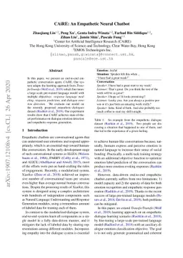 CAiRE: An Empathetic Neural Chatbot