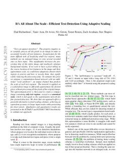 It's All About The Scale -- Efficient Text Detection Using Adaptive
  Scaling