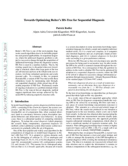 Towards Optimizing Reiter's HS-Tree for Sequential Diagnosis
