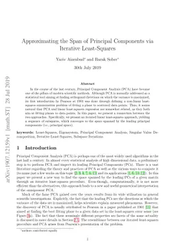 Approximating the Span of Principal Components via Iterative
  Least-Squares