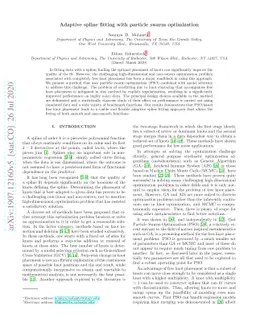Adaptive spline fitting with particle swarm optimization
