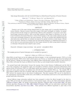 Solar Image Restoration with the Cycle-GAN Based on Multi-Fractal
  Properties of Texture Features